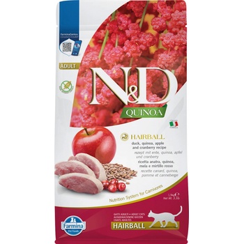 N&D Quinoa CAT Hairball Duck & Cranberry 1,5 kg