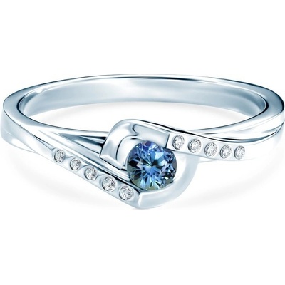 Savicki Prsteň Blue Lagoon biele zlato tanzanit PI B TD 00119