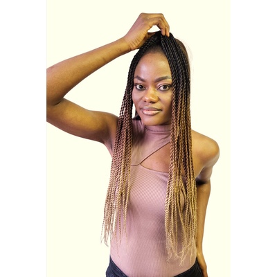 Africké Vlasy Twisty Crochet/DE čierna-hnedá-blond ombré T1B/30/24