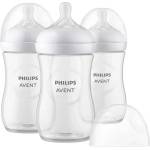 Philips Комплект от 3 бр. шишета за хранене Natural Response 260 мл с биберон без протичане Natural Response със среден поток, 3м+, Philips AVENT SCY903/03