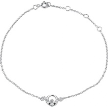 SILVEGO Strieborná retiazka claddagh na nohu PRMC11005