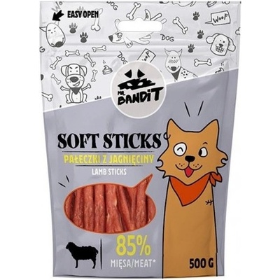 VetExpert Mr. Bandit SOFT STICKS Lamb sticks - лакомство за кучета, меки ленти с агнешко месо, 500 гр - Полша