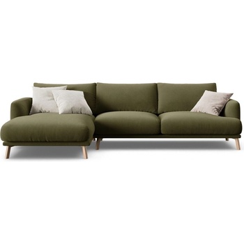 Micadoni Зелен кадифен ъглов диван (ляв ъгъл) Naomi - Micadoni (MIC_LC_44_F1_NAOMI3)