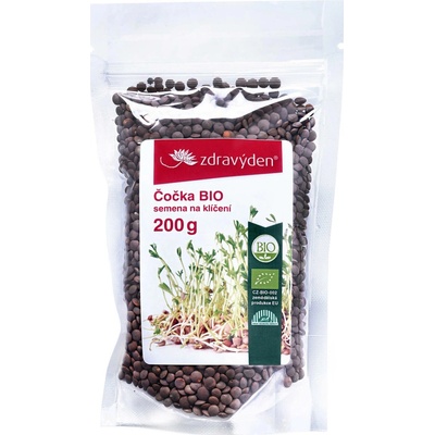 Zdravý den BIO Šošovka - Lens esculenta - bio semená na klíčenie - 200 g