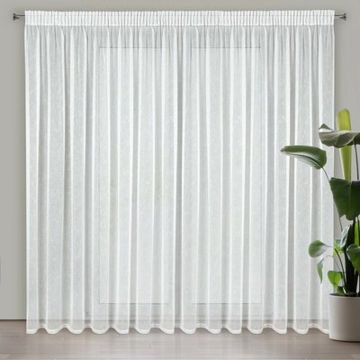 EUROFIRANY ZÁCLONA NA PÁSCE KELLY 300 X 250 CM BÍLÁ