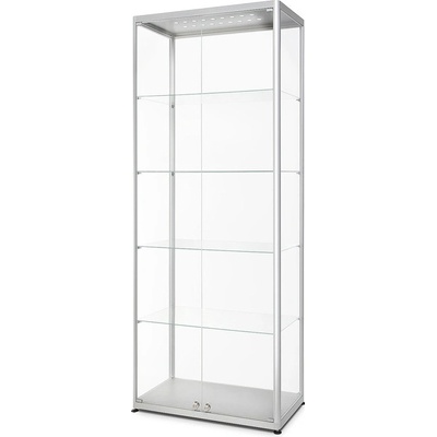 Jansen Display Sklenená produktová vitrína 800x2000x400mm - zámok vpredu, 800 x 2000 mm