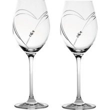 Swarovski Elements Poháre na biele víno so Hearts 360 ml