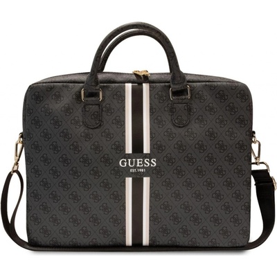 Guess PU 4G Printed Stripes Computer Bag 15/16" Black 3666339119522