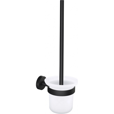 Tesa Súprava WC štetky s nástenným držiakom Moon matná čierna pr. 11 x 38 cm