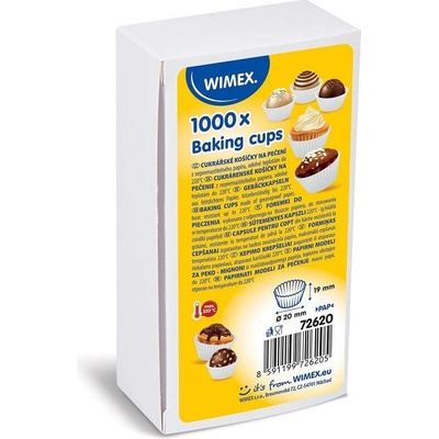 Wimex cukrářský košíček 20x19 mm bílý 1000 ks