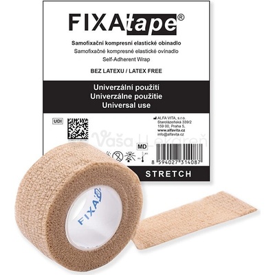 FIXAtape STRETCH samofixačné kompresné elastické ovínadlo bez latexu 2,5 cm x 450 cm 1 ks