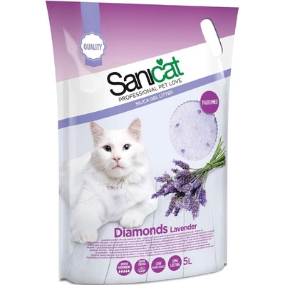 Tolsa Group Sanicat Diamonds Lavender - силиконова котешка тоалетна с аромат на лавандула 2 размера
