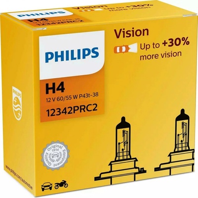Philips Vision H4 P43t 12V 60/55W 2 ks 12342PRC2