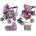 LEAN Toys Baby Doll Stroller 2-in-1 Carrycot Bag Pink Stars