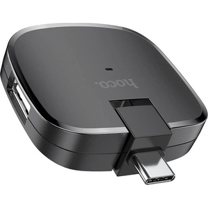 hoco. 3-портов USB-C хъб за компютри и мобилни устройства - Hoco HB11 USB-C Hub (черен) (HB11)