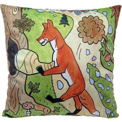 Moravská ústředna vankúš Líška a šunka 30x30