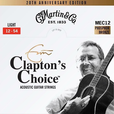 Martin MEC12LTD20 Eric Clapton 20th, Light struny pro akustickou kytaru