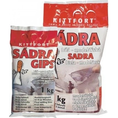 Kittfort Sádra biela modelárska 1kg Kittfort