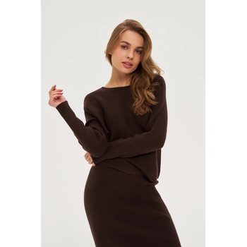 Moodo Ребрест суитшърт кафяв Moodo Moodo | Kafyav | ЖЕНИ | XS