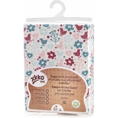 XKKO BMB Plachta s gumou do kočíka Baby Pink 50x70