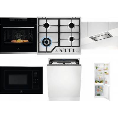 Set ELECTROLUX KOBCS31X + KGS64362XX + LFG716X + LMS4253TMX + EEM69410L + LND5FE18S