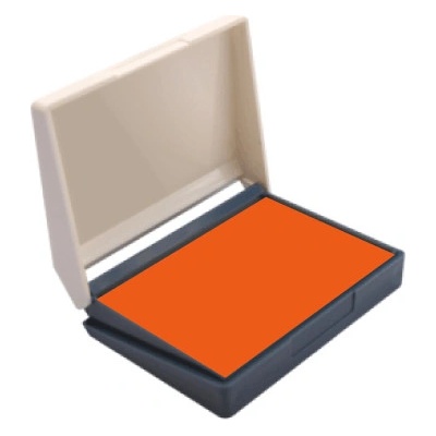 Shiny Poduška pre drevené pečiatky oranžová 6,5 x 4,5 cm
