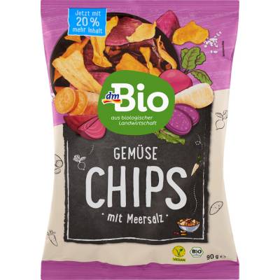 dmBio bio zeleninové lupínky s mořskou solí 75 g