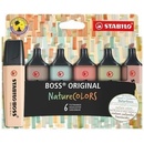 Zvýrazňovače Stabilo 70/6-2-2 Boss original NatureCOLORS 6 farieb 2-5 mm