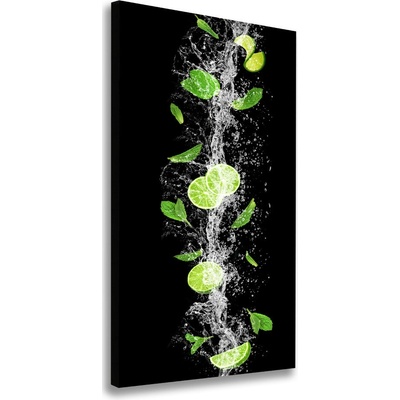 Vertikálny moderný obraz canvas na ráme Limetky 50x100 cm