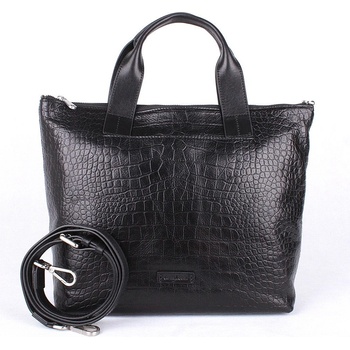 Gianni Conti Luxusní velká kožená shopperbag kabelka do ruky 14 černá