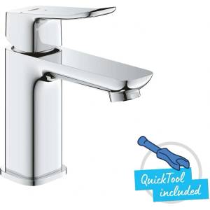 GROHE Dice - Смесител за умивалник с изпускателен клапан Push-Open, „студен старт, хром 1018610000 (1018610000)