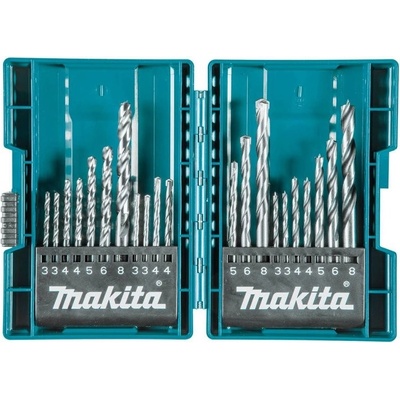 MAKITA B-44884 sada vrtáků do kovu, zdiva a dřeva s válcovou stopkou 21dílů – Zboží Dáma