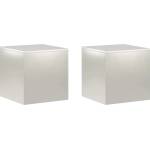 vidaXL Стойка за растения 2 pcs Сребристо 40 x 40 x 40 cm Стомана (8012525)