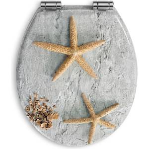Pepita MDF Тоалетна седалка с плавно затварящ се капак - Морски звезди (P-786)
