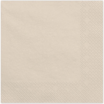 Party Papierové servítky béžové 33x33 cm 20 ks