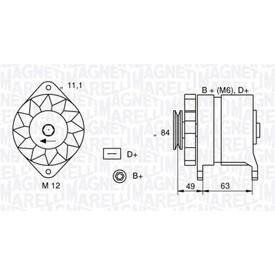 Alternátor MAGNETI MARELLI 063321044010