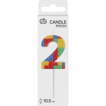 JUNIOR Свещ за торта JUNIOR Lego модел 2-p 10, 5 cm