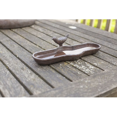 Esschert Design Litinová Lázeň pro ptáčky MISCELLANEOUS velikost: 29,5 cm barva: hnědo-červená – Zboží Dáma