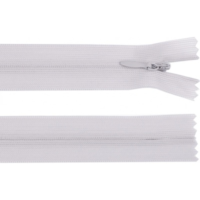Spirálový zip skrytý šířka 3 mm délka 60 cm dederon Barva: 780 šedá najsvetlejšia