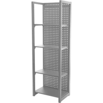 AHProfi Kovový regál s děrovanou deskou, 680 x 458 x 2000 mm - MTJA680