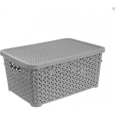 ORION Box RATAN s víkem 10 l šedý – Zboží Dáma