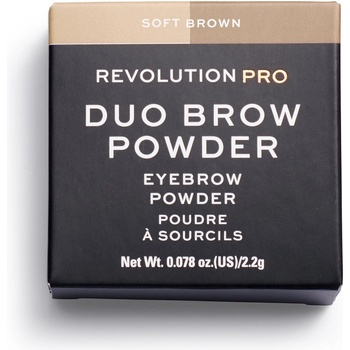 Makeup Revolution REVOLUTION PRO Веган Пудра за вежди Меко кафяво 22 g