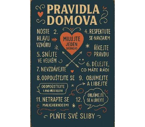 Ceduľa Pravidla domova