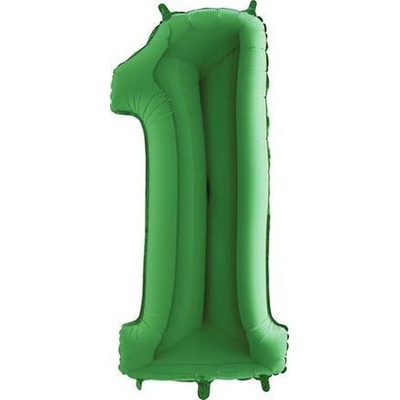 Grabo Nafukovací balónik číslo 1 zelený 102cm extra veľký