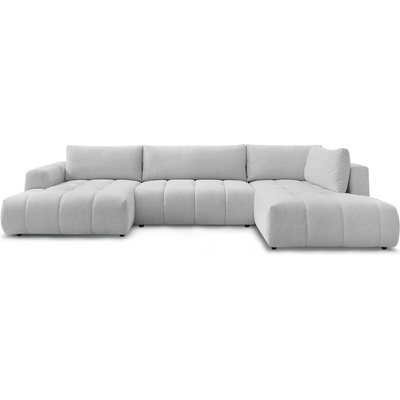 Bobochic Светлосив сгъваем/с място за съхранение ъглов диван (десен ъгъл/U форма) Fuji - Bobochic Paris (106562)