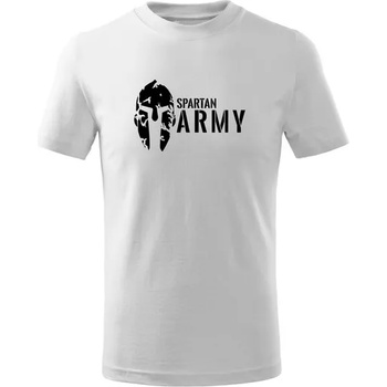 DRAGOWA детска тениска с къс ръкав Spartan Army, бяла (7116)
