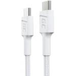 GREENCELL Cable White USB-C Type C 30cm Green Cell PowerStream, Power Delivery 60W, Quick Charge 3.0