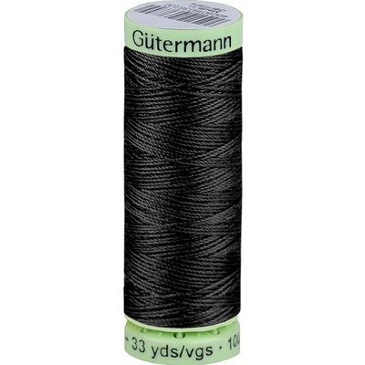 Prima-obchod Polyesterové nitě Gütermann Jeans návin 30 m, barva 000 černá