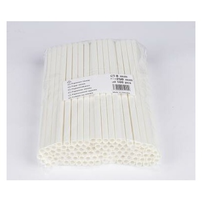 JUMBO papierová 25 cm 8 mm biele 100 ks
