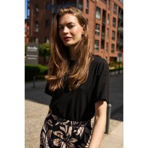 Moodo Памучна тениска черна Moodo Moodo | Cheren | ЖЕНИ | XS - zoot - 32,06 лв
